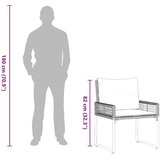  Set vanjskog namještaja s jastukom 3 pcs Crna i Tirkizna - Crna i tirkizna 2x pojedinačna stolica +1x stol | shoptok.hr