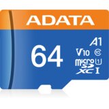 Adata MICRO SD 64GB Premier UHS-I Class 10 / V10 100/25 Mbps AUSDX64GUICL10A1-RA1 | Eponuda.ba