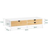 SoBuy stojalo za monitor z predalom dvigalo za mizo bela, (5000009210) | Shoptok.si