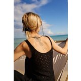 Marisse Black Openwork Top | shoptok.hr
