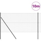 vidaXL varjena žična ograja z 7 stebri Siva 1,2x10 m Jeklo | Shoptok.si