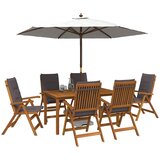  7-dijelni vrtni blagovaonski set 7 kom. Prirodna | shoptok.hr
