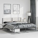  Metalni okvir za krevet s uzglavljem crni 183x213 cm | shoptok.hr