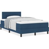  Postelja z vzmetnico z vzmetnico Modra 120 x 200 cm blago, (5000125803) | Shoptok.si