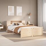 vidaXL Knjižna postelja brez vzmetnice 120x200 cm trdna borovina | Shoptok.si