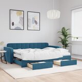 vidaXL Izvlečna dnevna postelja s predali modra 80x200 cm žamet Cene