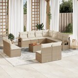  12-dijelni set vrtnih sofa od poliratana s jastucima bež | shoptok.hr