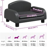  Krevet za pse crni 50 x 40 x 30 cm od umjetne kože | shoptok.hr