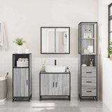  3-dijelni set kupaonskog namještaja siva boja hrasta drveni | shoptok.hr