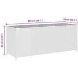  Vrtna kutija za pohranu crna 150 x 50 x 60 cm poliratan | shoptok.hr