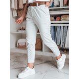 DStreet Spodnie damskie casualowe z paskiem MADELINA jasnoszare | shoptok.hr