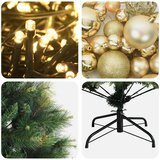 Umjetno božićno drvce s kuglicom 120 cm 150 LED lampica | shoptok.hr