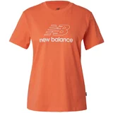 New Balance Majica narančasto crvena / bijela