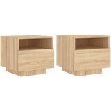  The Living Store Nočna omarica z LED lučkami 2 kosa sonoma hrast 40x39x37 cm - Nočna Omarica, (21503126) | Shoptok.si