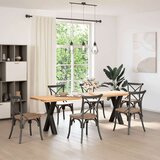 vidaXL Noge blagovaonski stol X-oblika 2 kom crne 60x(72-73) cm čelik | shoptok.hr