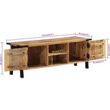 TV ormarić 110 x 35 x 40 cm od masivnog drva manga | shoptok.hr
