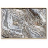  Slika - Stone abstractions – marble structures in neutral shades 60x40 U prirodnom drvenom okviru | shoptok.hr