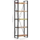 vidaXL Police za knjige 5 razina 60x30x180 cm masivno obnovljeno drvo | shoptok.hr