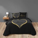 Douceur d intérieur Črna bombažna posteljnina za zakonsko posteljo 200x200 cm Crazy Love – | Shoptok.si