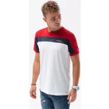 Ombre Majice & Polo majice Moška majica - rdeča S1631 pisana
