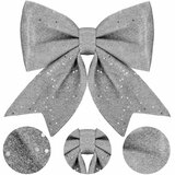 springos set božićnih mašni, 8 x 8 cm, 6 kom., glitter srebrna | shoptok.hr