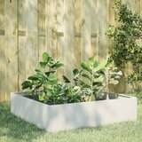  Povišena vrtna gredica bijeli 100x100x25 cm od čelika | shoptok.hr