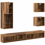 TV zidne jedinice s LED-om 5 pcs Staro drvo Konstruirano drvo | shoptok.hr