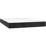 vidaXL Krevet box spring s madracem LED crni 140x200 cm baršun | shoptok.hr