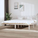 Furnova Posteljni okvir brez vzmetnice bel 200x200 cm trdna borovina, (21936900) Cene