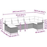  Vrtna sedežna garnitura z blazino Rjava poli ratan, (5000146252) Slike