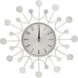 vidaXL Zidni sat srebrni 40 cm metalni | shoptok.hr