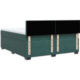 vidaXL Box spring postelja z vzmetnico temno zelena 180x200 cm žamet | Shoptok.si