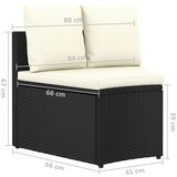 8-dijelni set vrtnih sofa od poliratana s jastucima crni | shoptok.hr