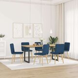  Jedilni stoli 6 kosov modro blago, (21822425) | Shoptok.si