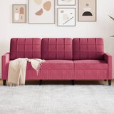 vidaXL Kavč trosed vinsko rdeč 180 cm žamet Cene