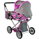 Kolica za lutku 2u1 Pink Stars - sivo/roza | shoptok.hr