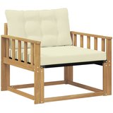  Set vanjskih sofa Čvrsto drvo akacije i Textilene Bijela i krem | shoptok.hr