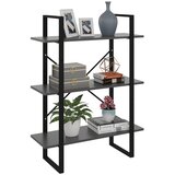 The Living Store Knjižna omara siva 80x30x105 cm iverna plošča - Knjižna Omara, (21431198) Cene