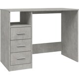Maison Chic Pisalna miza - pisarniška miza - Računalniška miza s predali betonsko siva 102x50x76cm inženirski les, (21785561) | Shoptok.si