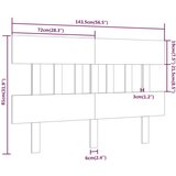  Uzglavlje za krevet crno 143 5 x 3 x 81 cm od masivne borovine | shoptok.hr