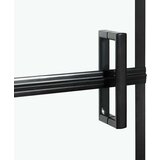  Ekran za kadu i tuš Crna i prozirna 100 x 67 x 129.5 cm | shoptok.hr