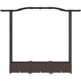  Povišeni krevet s mrežom i krovom Smeđa 169 x 40 x 125 cm PP | shoptok.hr