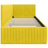  Kutni okvir kreveta s uzglavljem Žuta 80 x 200 cm Baršun | shoptok.hr