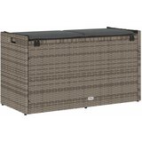  Vanjska klupa za odlaganje s jastukom siva 100 cm od poliratana | Eponuda.com