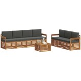  Setovi sofa 8 pcs Prirodna i antracit Čvrsto drvo akacije | Eponuda.ba