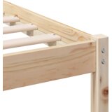vidaXL Krevetna konstrukcija Smeđa 200 x 200 cm Čvrsta borova drva | shoptok.hr
