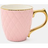 Sinsay Keramička šalica s reljefnim uzorkom i zlatnim detaljima | shoptok.hr