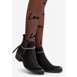 Zazoo 2326 Suede Women's Slip-On Boots Black | Shoptok.si