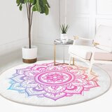 Mila Home Bela/rožnata pralna/primerna za robotski sesalnik okrogla preproga ø 100 cm Comfort – | Shoptok.si
