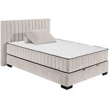 MID.YOU POSTELJA Z VZMETNICO 140 cm x 200 cm , tekstil, leseni material bež | Shoptok.si